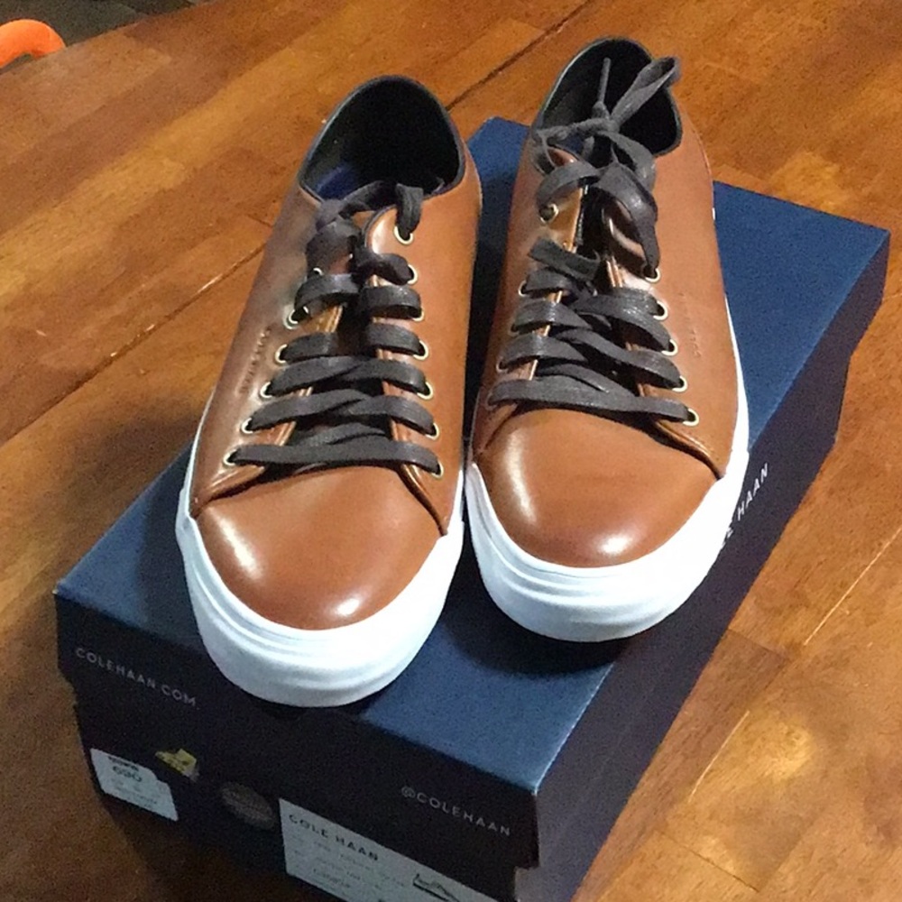 Cole Haan Men's Tan Leather Sneakers